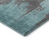 5' X 8' Teal Charcoal And Gray Abstract Washable Area Rug With UV Protection