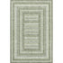 8' X 10' Artichoke Green Gray And Ivory Geometric Washable Area Rug With UV Protection