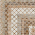 8' X 10' Chocolate Ivory And Beige Geometric Washable Area Rug With UV Protection