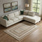 9' X 12' Chocolate Ivory And Beige Geometric Washable Area Rug With UV Protection