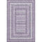 5' X 8' Lavender And Ivory Geometric Washable Area Rug With UV Protection