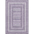 5' X 8' Lavender And Ivory Geometric Washable Area Rug With UV Protection