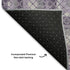 5' X 8' Lavender And Ivory Geometric Washable Area Rug With UV Protection