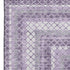 5' X 8' Lavender And Ivory Geometric Washable Area Rug With UV Protection