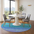 8' Aqua Orange And Copper Ombre Washable Round Rug With UV Protection