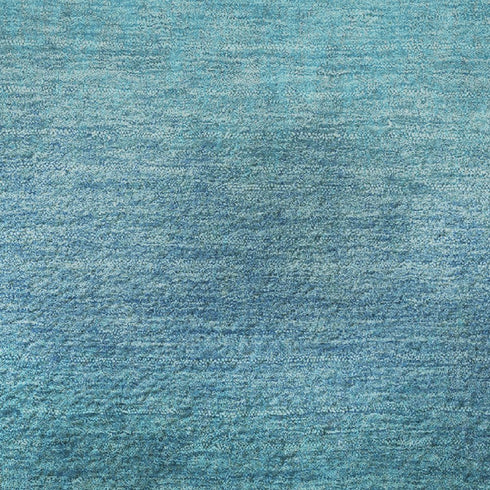8' Aqua Orange And Copper Ombre Washable Round Rug With UV Protection