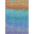 8' X 10' Aqua Orange And Copper Ombre Washable Area Rug With UV Protection