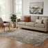 5' X 8' Black Gray And Silver Ombre Washable Area Rug With UV Protection