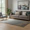 5' X 8' Brown Gray And Silver Ombre Washable Area Rug With UV Protection