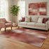 5' X 8' Coral Wheat And Blue Ombre Washable Area Rug With UV Protection