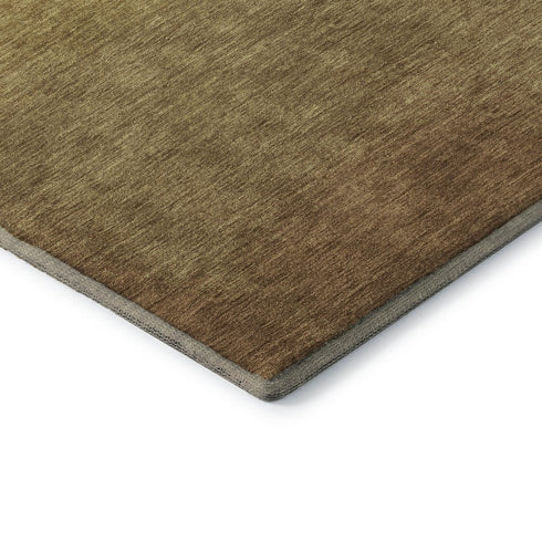5' X 8' Gold Beige And Wheat Ombre Washable Area Rug With UV Protection
