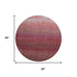8' Red And Blush Ombre Washable Round Rug With UV Protection