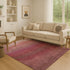 8' X 10' Red And Blush Ombre Washable Area Rug With UV Protection