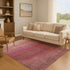8' X 10' Red And Blush Ombre Washable Area Rug With UV Protection