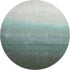8' Pale Aqua Gray And Ivory Ombre Washable Round Rug With UV Protection