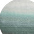 8' Pale Aqua Gray And Ivory Ombre Washable Round Rug With UV Protection