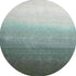 8' Pale Aqua Gray And Ivory Ombre Washable Round Rug With UV Protection