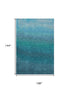9' X 12' Teal And Sky Blue Ombre Washable Area Rug With UV Protection