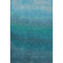 9' X 12' Teal And Sky Blue Ombre Washable Area Rug With UV Protection