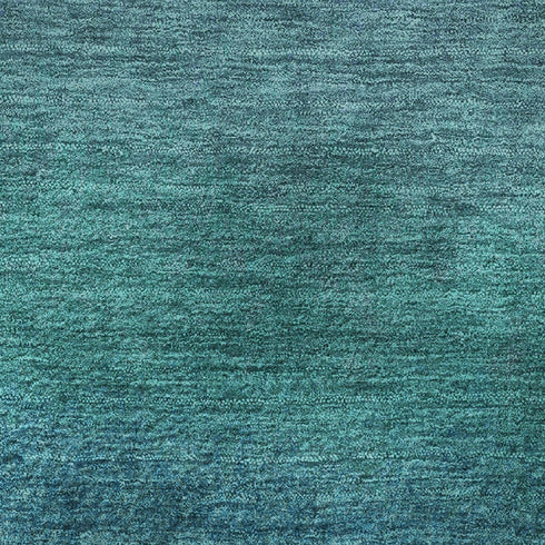 9' X 12' Teal And Sky Blue Ombre Washable Area Rug With UV Protection