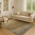 8' X 10' Taupe Beige And Gold Ombre Washable Area Rug With UV Protection