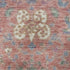 5' X 8' Coral Blue And Ivory Oriental Washable Area Rug With UV Protection