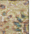 5' X 8' Gold Gray And Ivory Oriental Washable Area Rug With UV Protection