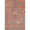 8' X 10' Orange Blue And Pink Oriental Washable Area Rug With UV Protection