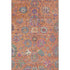 8' X 10' Orange Blue And Pink Oriental Washable Area Rug With UV Protection