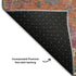 9' X 12' Orange Blue And Pink Oriental Washable Area Rug With UV Protection