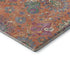 9' X 12' Orange Blue And Pink Oriental Washable Area Rug With UV Protection