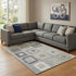 8' X 10' Gray Ivory And Beige Geometric Washable Area Rug With UV Protection
