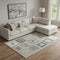 9' X 12' Gray Ivory And Beige Geometric Washable Area Rug With UV Protection