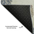 8' Navy Blue Ivory And Beige Geometric Washable Round Rug With UV Protection