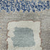 8' Navy Blue Ivory And Beige Geometric Washable Round Rug With UV Protection