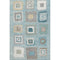 8' X 10' Teal Ivory And Beige Geometric Washable Area Rug With UV Protection
