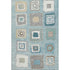 8' X 10' Teal Ivory And Beige Geometric Washable Area Rug With UV Protection