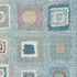 8' X 10' Teal Ivory And Beige Geometric Washable Area Rug With UV Protection