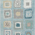 8' X 10' Teal Ivory And Beige Geometric Washable Area Rug With UV Protection