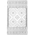 8' X 10' Black And White Moroccan Washable Area Rug