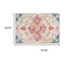8' X 10' Ivory Pink And Blue Medallion Distressed Washable Area Rug