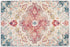 8' X 10' Ivory Pink And Blue Medallion Distressed Washable Area Rug