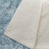 50" X 70" Blue And Ivory Damask Plush Throw Blanket