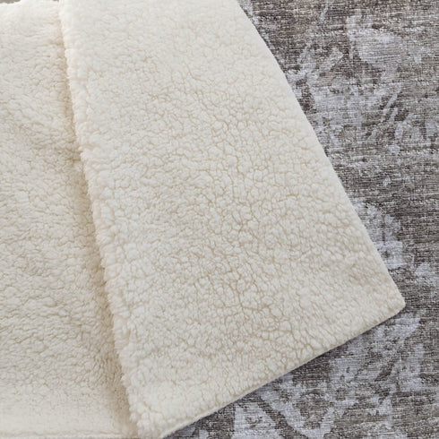 50" X 70" Brown And Beige Damask Polyester Woven Plush Throw Blanket