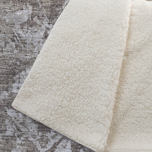 50" X 70" Brown And Beige Damask Polyester Woven Plush Throw Blanket