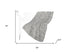 50" X 70" Gray And Ivory Damask Polyester Woven Plush Throw Blanket