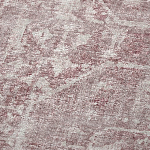 50" X 70" Pink And Ivory Damask Microfiber Plush Throw Blanket