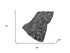 50" X 70" Black And Gray Damask Polyester Woven Plush Throw Blanket