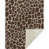 50" X 70" Coffee And Ivory Giraffe Microfiber Plush Throw Blanket