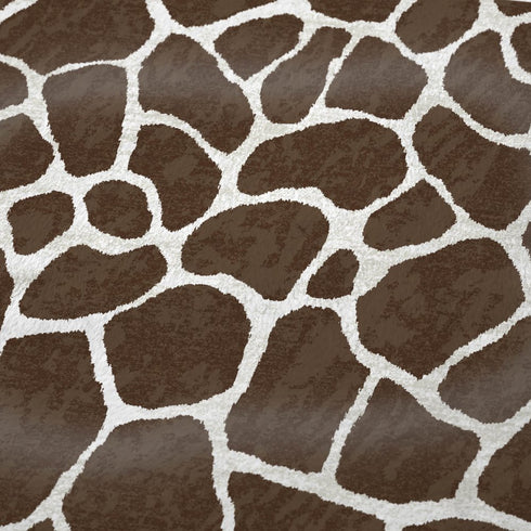50" X 70" Coffee And Ivory Giraffe Microfiber Plush Throw Blanket